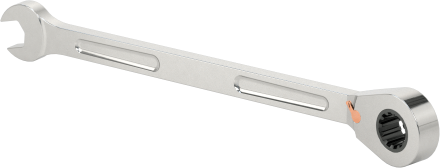 Spline Cırcırlı Kombinasyon Anahtarı, 9/32" Boyut, 5-11/64" Uzunluk