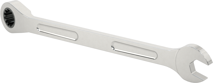 Spline Cırcırlı Kombinasyon Anahtarı, 11/32" Boyut, 5-21/32" Uzunluk