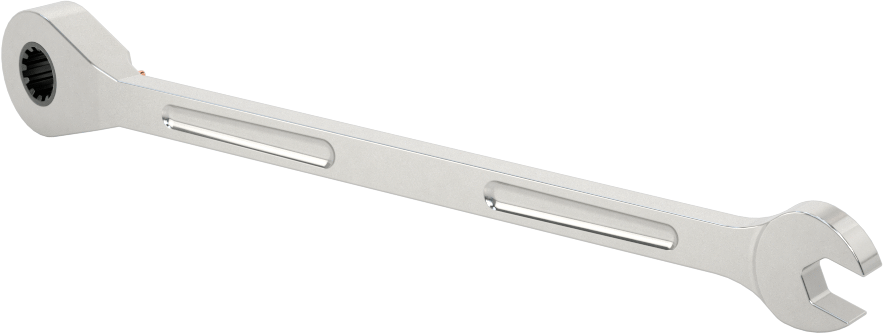 Spline Cırcırlı Kombinasyon Anahtarı, 6 mm Boyut, 5-5/32" Uzunluk