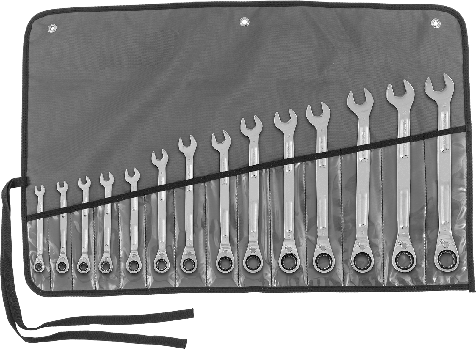 Spline Cırcırlı Kombinasyon Anahtarı, 14 Parça Metrik Set
