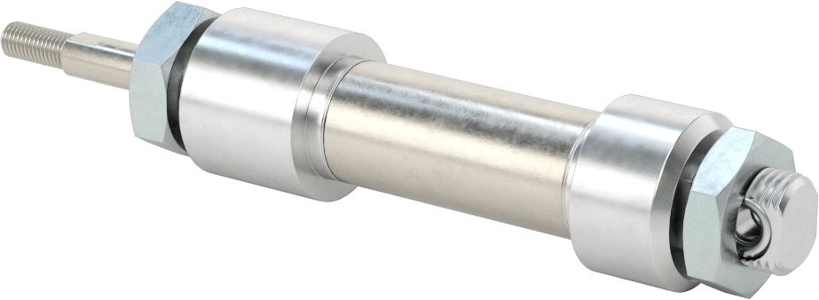 Yuvarlak Gövde Hava Silindiri Montajı, Çift Etkili, 3/4" Delik Boyutu, 1/2" Strok Uzunluğu
