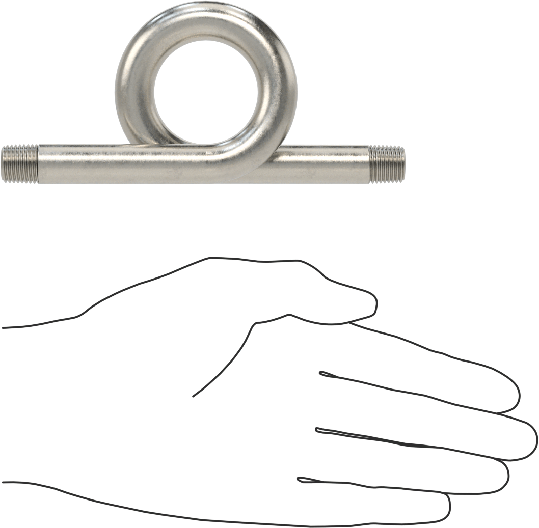 316 Stainless Steel Gauge Siphon Tube, 1/4 NPT Male, 5-1/2" Long, 450 PSI @ 750°F Maximum