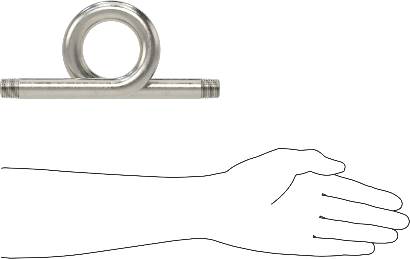 316 Stainless Steel Gauge Siphon Tube, 1/2 NPT Male, 8-7/8" Long, 730 PSI @ 800°F Maximum