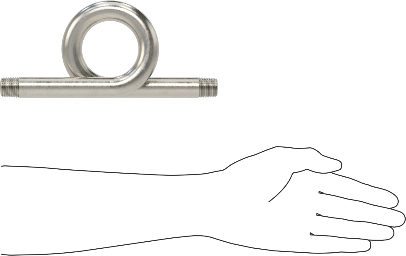 316 Stainless Steel Gauge Siphon Tube, 1/2 NPT Male, 8-7/8" Long, 1500 PSI @ 800°F Maximum