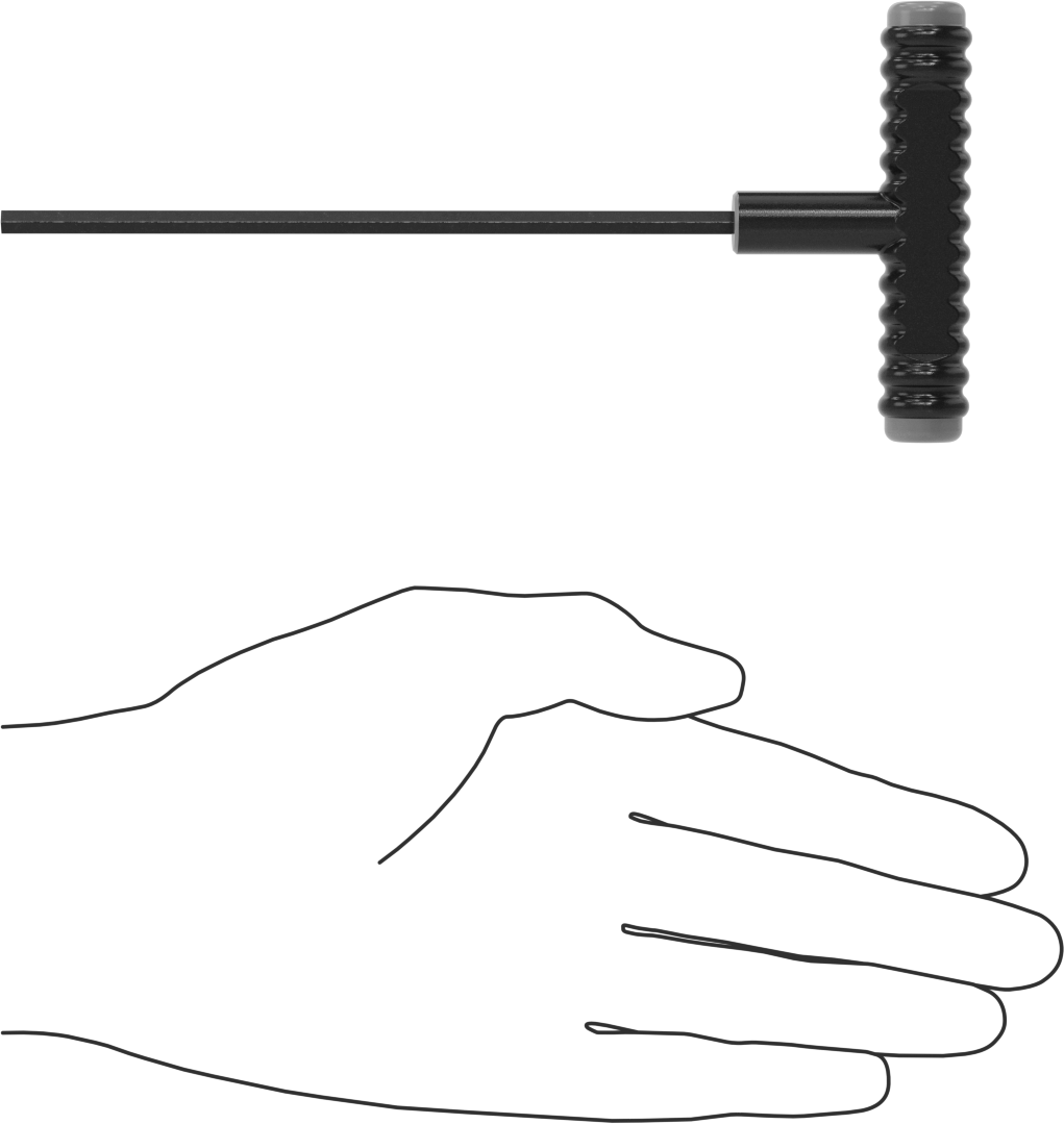 Siyah Oksit Çelik T-Saplı Altıgen Anahtar, 5/32" Tahrik Boyutu, Ultra Grip, 6-5/8" Toplam Uzunluk