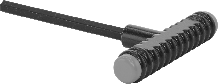 Siyah Oksit Çelik T-Saplı Altıgen Anahtar, 3/8" Tahrik Boyutu, Ultra Grip, 7" Toplam Uzunluk