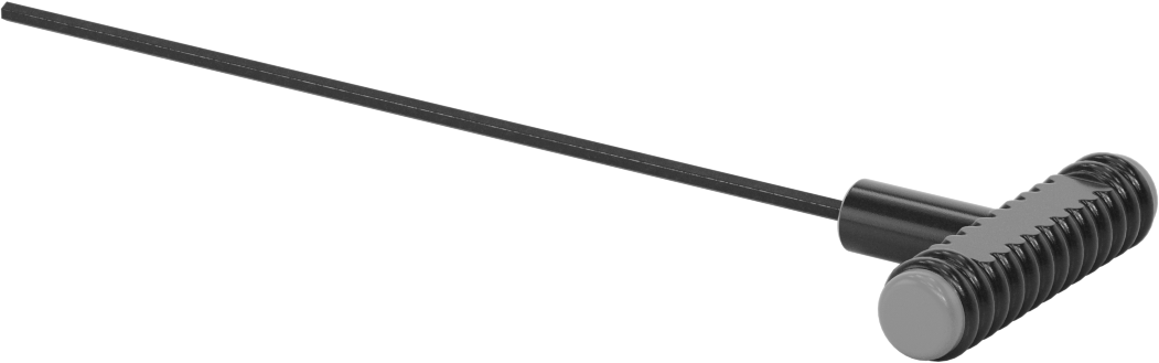 Siyah Oksit Çelik T-Saplı Altıgen Anahtar, 9/64" Tahrik Boyutu, Ultra Grip, 9-3/4" Toplam Uzunluk