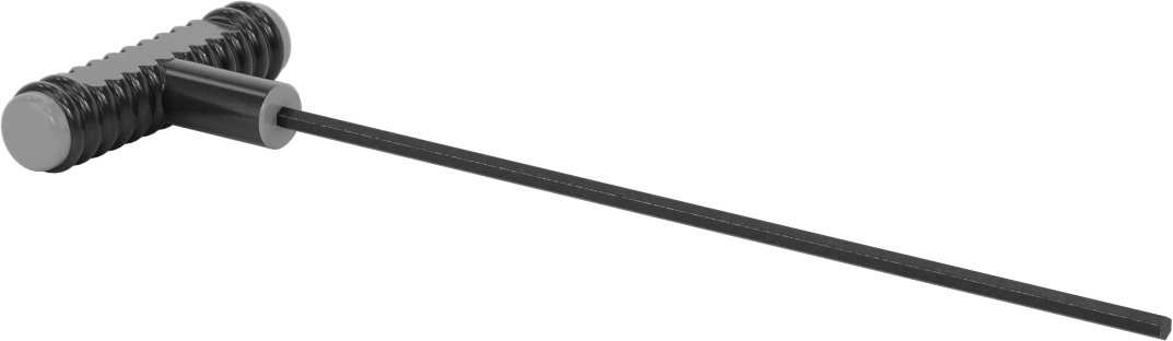 Siyah Oksit Çelik T-Saplı Altıgen Anahtar, 5/32" Tahrik Boyutu, Ultra Grip, 9-3/4" Toplam Uzunluk