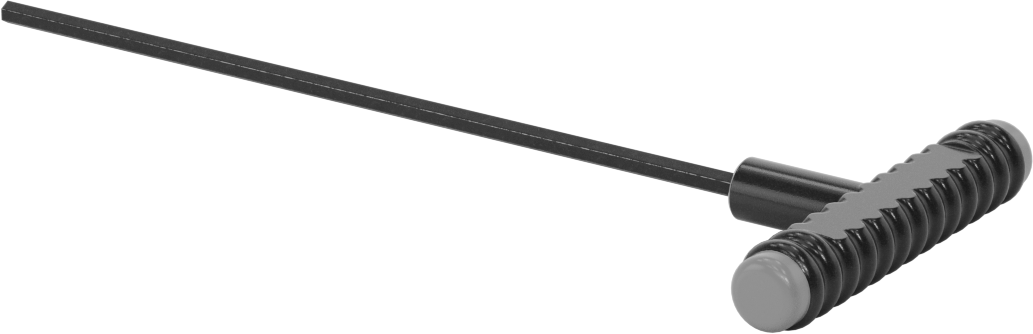 Siyah Oksit Çelik T-Saplı Altıgen Anahtar, 3/16" Tahrik Boyutu, Ultra Grip, 9-3/4" Toplam Uzunluk