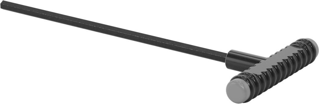 Siyah Oksit Çelik T-Saplı Altıgen Anahtar, 1/4" Tahrik Boyutu, Ultra Grip, 9-3/4" Toplam Uzunluk