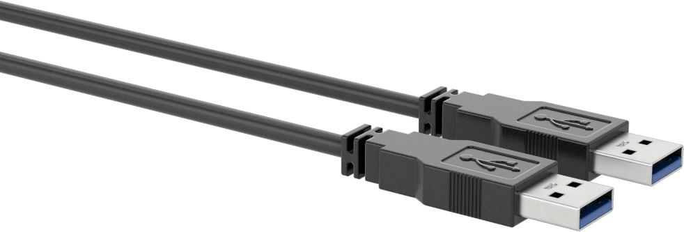 USB Kablosu, Standart 2.0, Ters Çevrilebilir A Fişi x Ters Çevrilebilir A Fişi, 10'