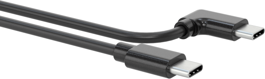 USB Kablosu, USB Standart 2.0, 90 Derece Dirsek C Fişi x C Fişi, 6 Fit Uzunluk