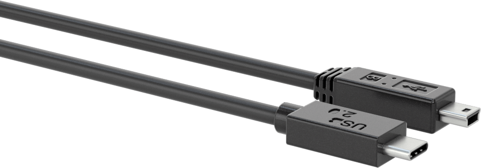 USB Kablosu, USB Standart 2.0, C Fişi x USB Mini-B Fişi, 10 Fit Uzunluk
