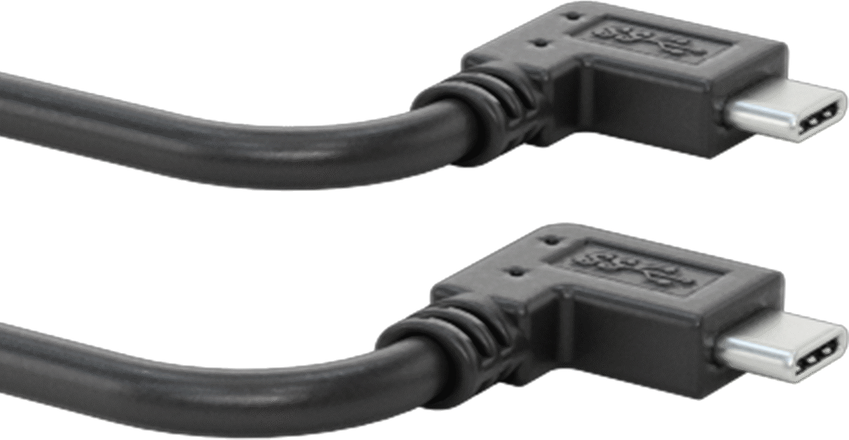 USB Kablosu, Standart 3.2 Gen 1, 90°C Fiş x 90°C Fiş, 3' Uzunluk