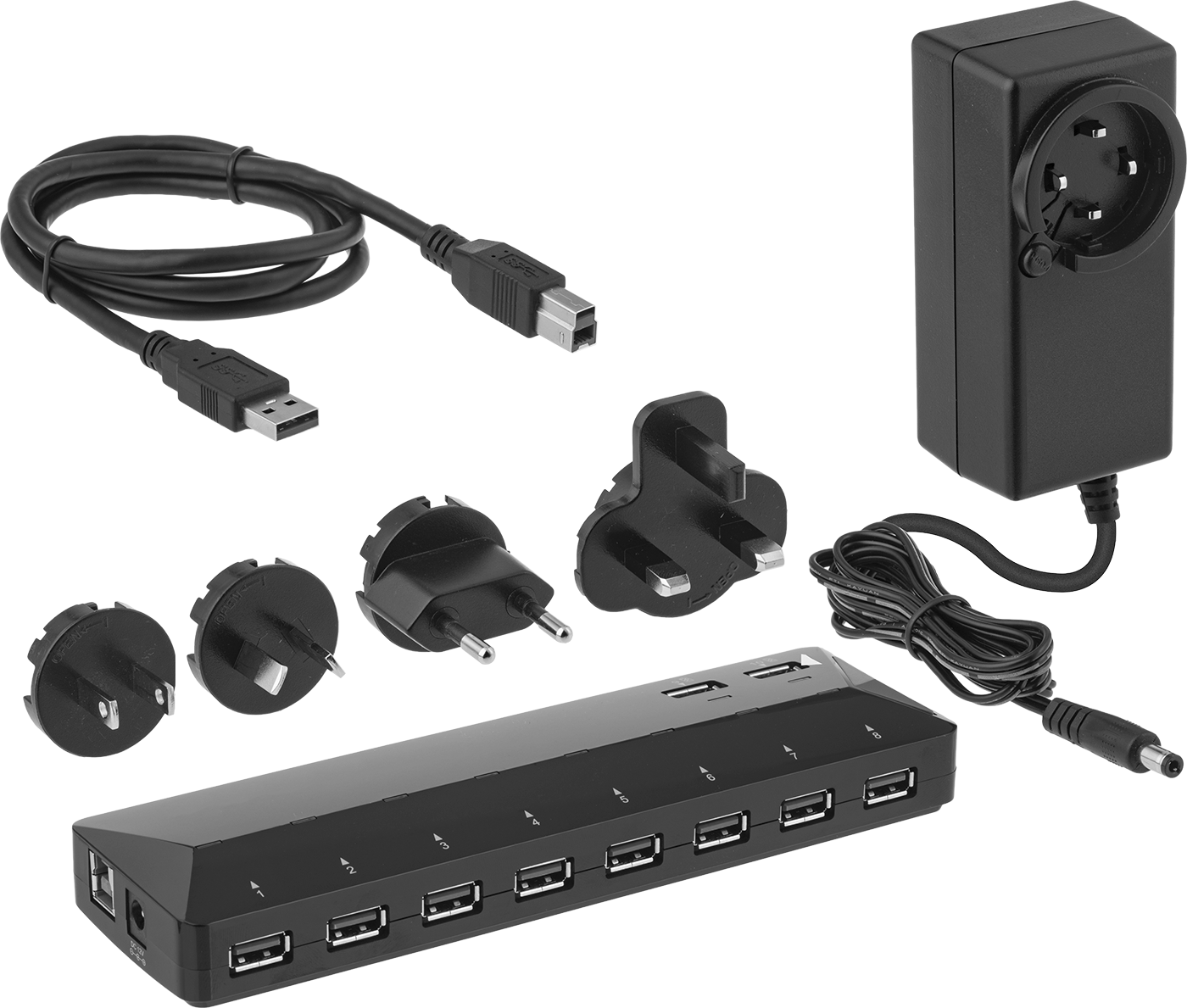 USB Hub, 1 Erkek A Standart 3,1 x 10 Dişi A Standart 3,1