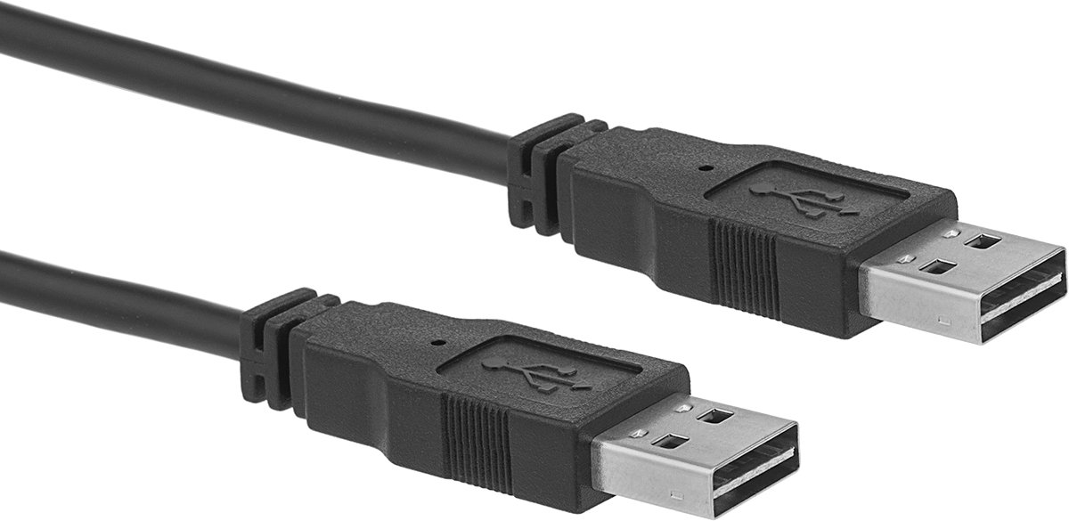 USB Kablosu, Standart 2.0, Ters Çevrilebilir A Fişi x Ters Çevrilebilir A Fişi, 3' Uzunluk