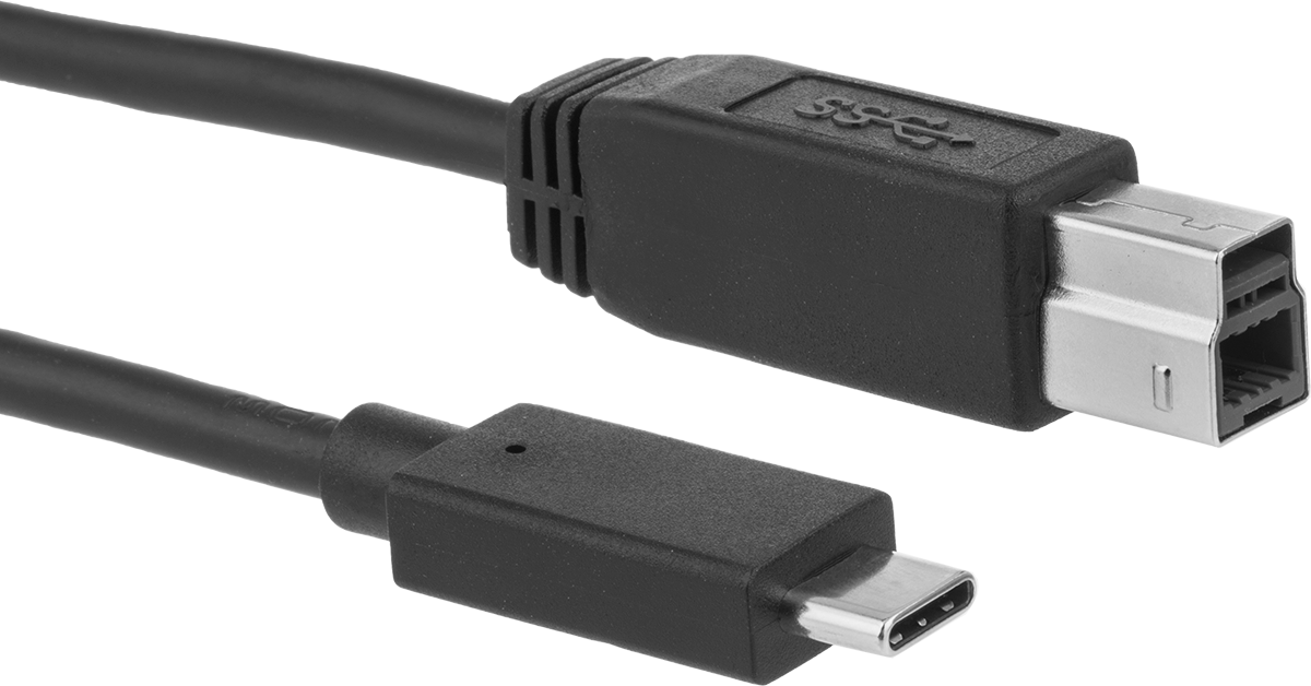 USB Kablosu, USB Standart 3.2 Gen 1, C Fişi x B Fişi, 6 Fit Uzunluk