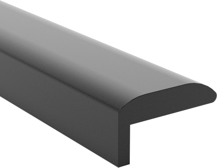 Arka Yüzü Yapışkanlı Vinil Plastik Kenar Çıtası, 3/16" İç Yükseklik, 9/16“ Genişlik x 5/16” Dış Yükseklik