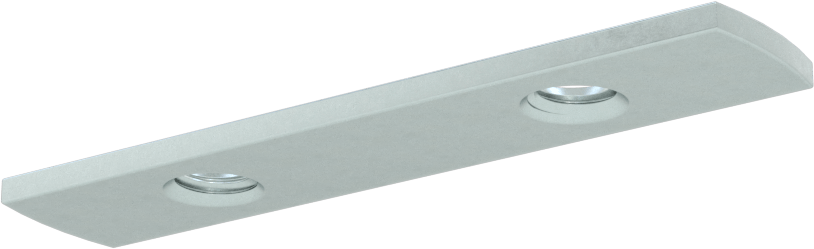 Uç Beslemeli T-Yivli Çerçeve Bağlantı Elemanları, 1,5 inç ve 40 mm Ray için Çift Somun, M8 Diş, 0,130" Kalınlık