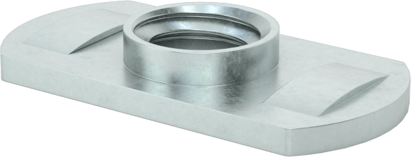 Uç Beslemeli T-Yivli Çerçeve Bağlantı Elemanları, 1,5 inçlik somun, 30 mm ve 40 mm Ray, 5/16"-18 Diş