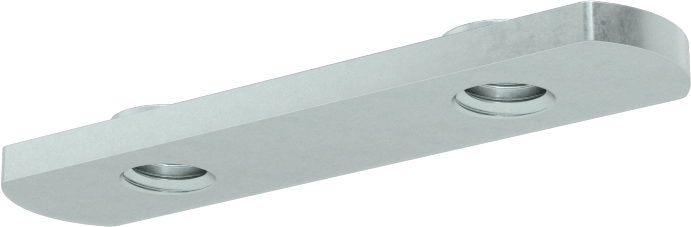 Uç Beslemeli T-Yivli Çerçeve Bağlantı Elemanları, 25 mm Ray için Çift Somun, M6 Diş, 0,1450 inç Kalınlık