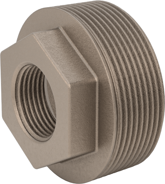 Düşük Basınçlı Boru Bağlantı Elemanı, Altıgen Gövdeli Adaptör, Pirinç, 2 NPT Erkek x 3/4 NPT Dişi