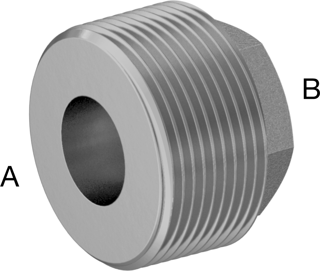 Düşük Basınçlı Boru Bağlantı Elemanı, Altıgen Gövdeli Adaptör, Bronz, 1-1/2 BSPT Erkek x 1/2 Dişi