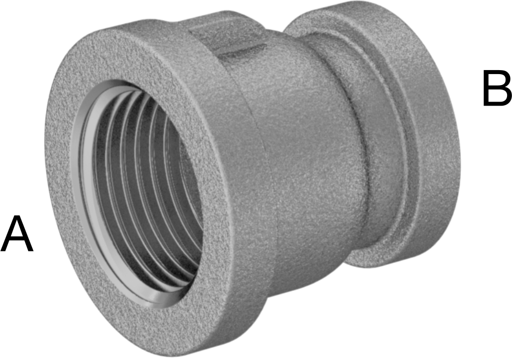 Düşük Basınçlı Boru Bağlantı Elemanı, Düz Redüktör, Bronz, 3/8 x 1/4 BSPT Dişi