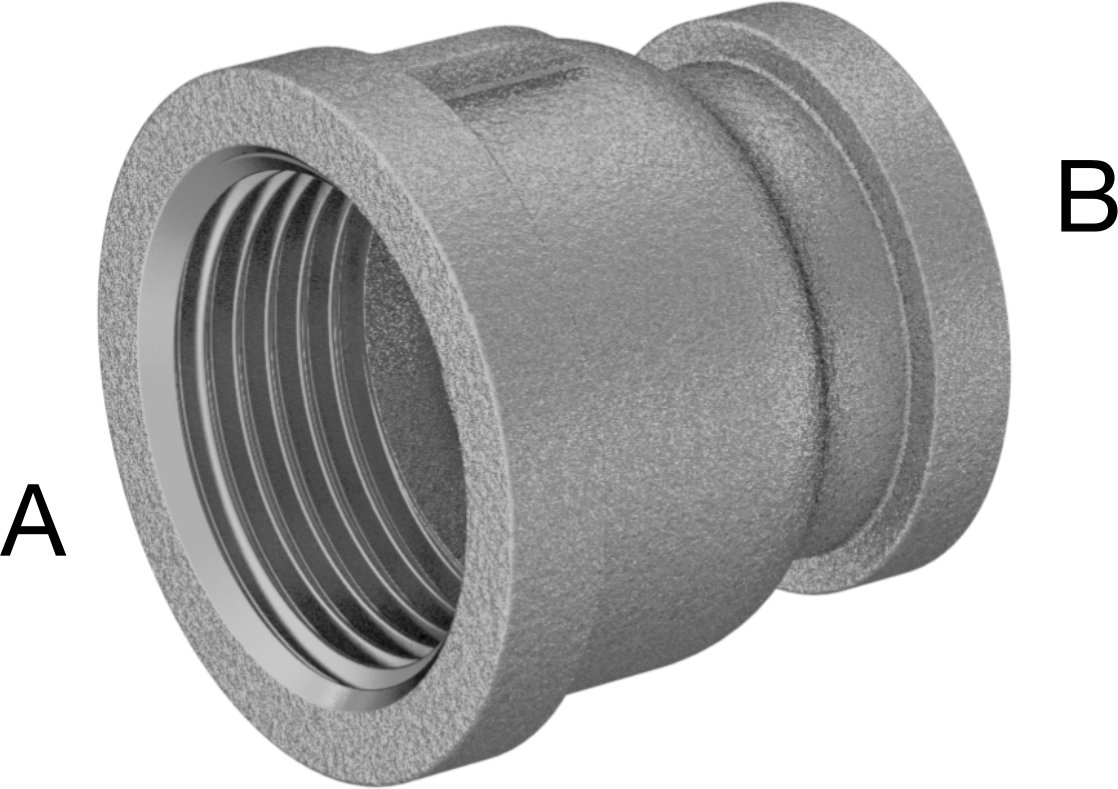 Düşük Basınçlı Boru Bağlantı Elemanı, Düz Redüktör, Bronz, 1 x 3/4 BSPT Dişi