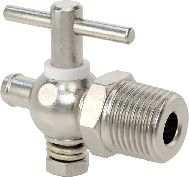 316 Paslanmaz Çelik Gövdeli Açma/Kapama Vanası, 1/2 NPT Erkek x 3/8" İç Çaplı Boru için Dikenli Bağlantı Parçası