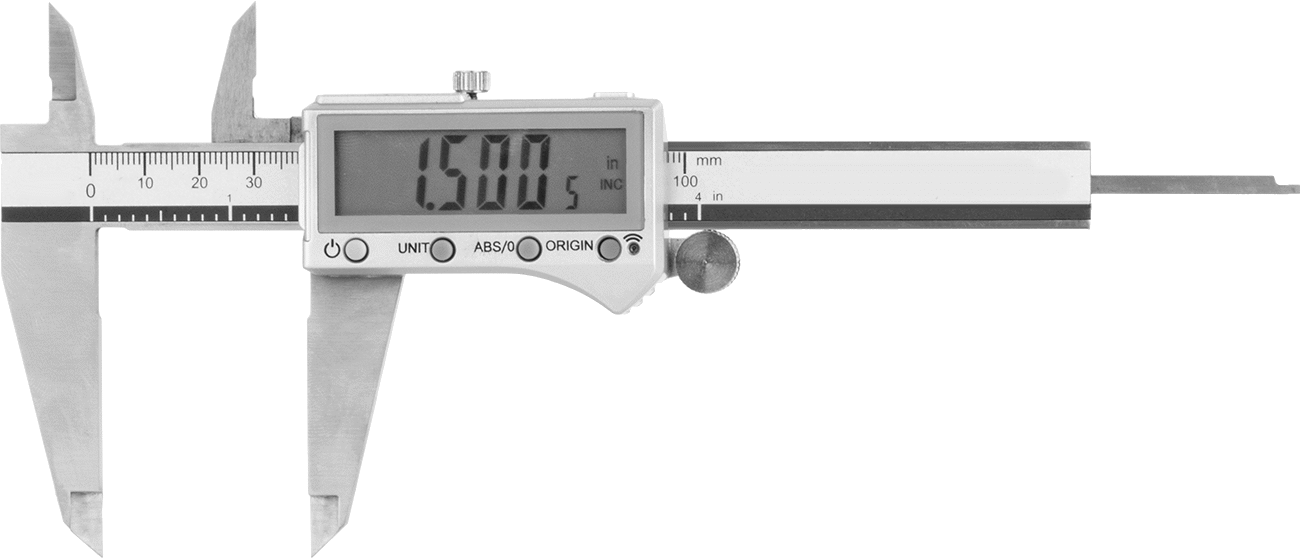 Dijital Kaliper, SPC Veri Çıkışı ile, 0“ ila 4” ve 0 mm ila 100 mm Aralık