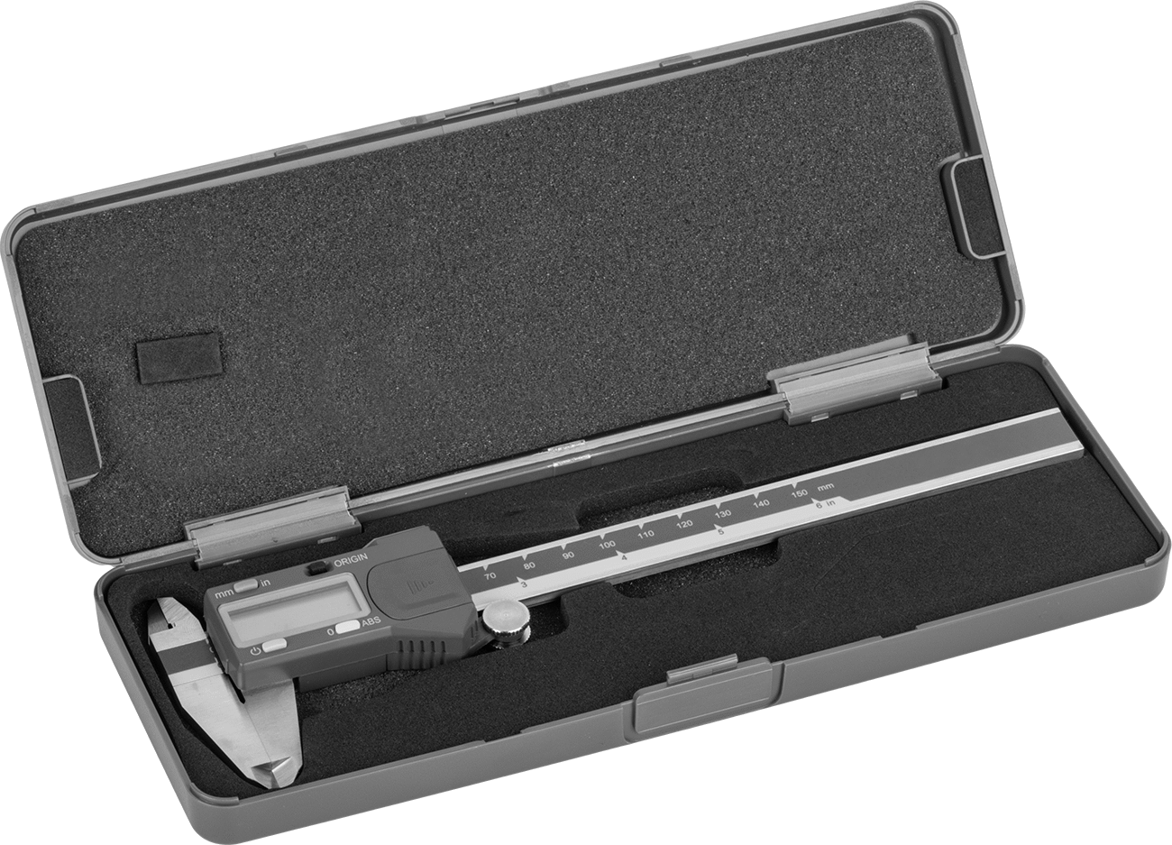 Dijital Kaliper, 0“ ila 6” ve 0 mm ila 150 mm Ölçüm Aralıkları