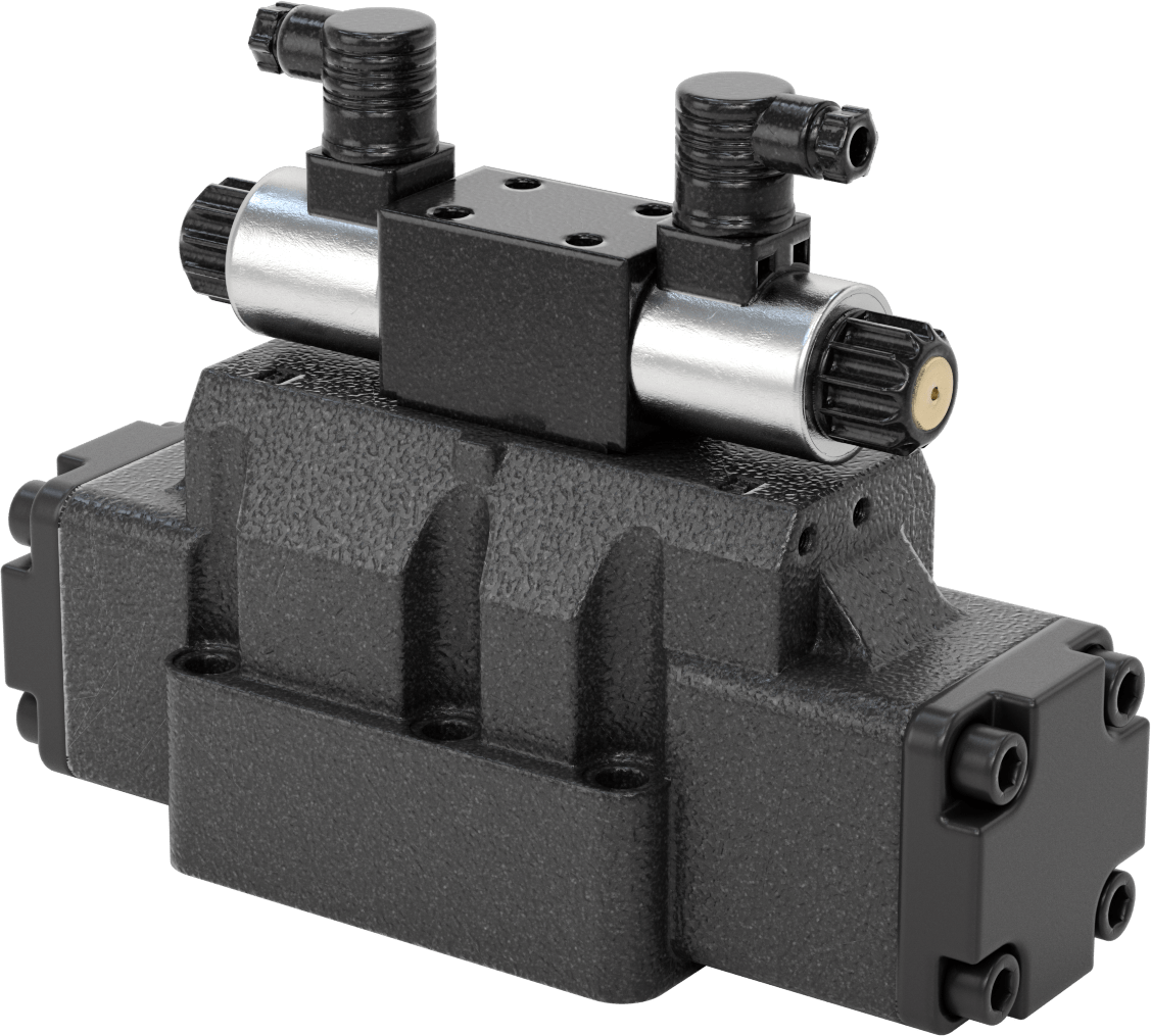 Yön Kontrol Blok Montajlı Hidrolik Valf, Çift Solenoid Kumandalı, Kapalıdan Açığa, D08 Montaj
