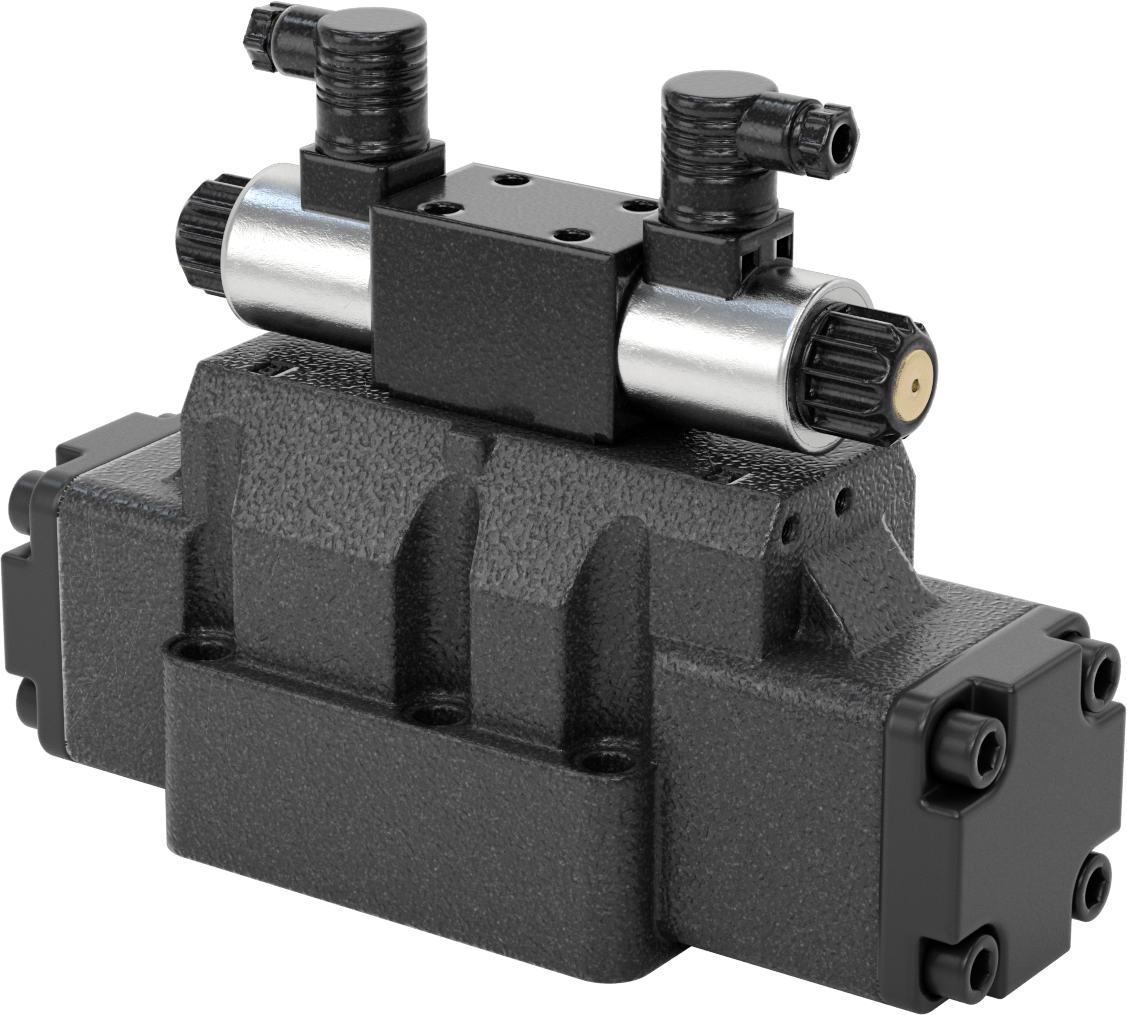 Yön Kontrol Blok Montajlı Hidrolik Valf, Çift Solenoid Kumandalı, Açık-Kapalı, D08 Montaj