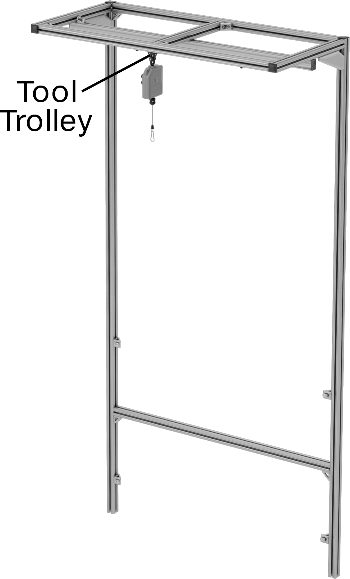 Upright with Overhang and Tool Trolley