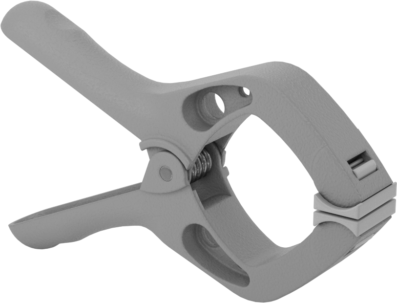Yaylı Kelepçe, Plastik, Düz Tutamak, 0“ - 3/4” Açıklık