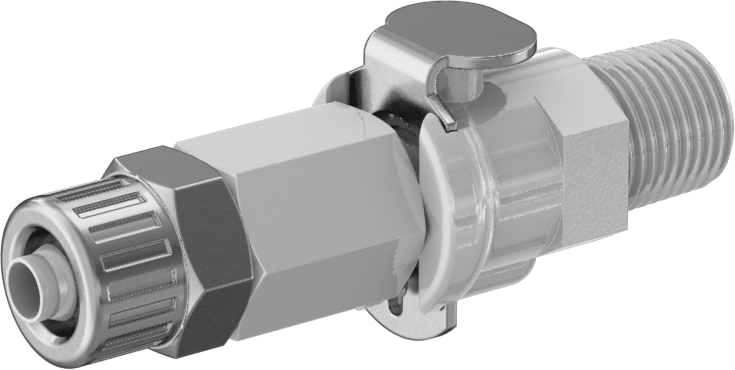 Hava ve Su için Plastik Hızlı Bağlantı Kesme Tüp Bağlantısı, Sıkıştırma Plugi ve Soket Seti, 1/4" Boru x 1/8 NPT Erkek