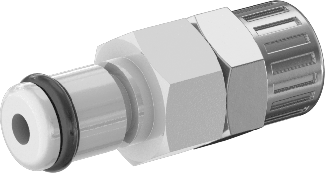 Hava ve Su için Plastik Hızlı Bağlantı Kesme Tüp Bağlantısı, Plug, 1/8 Kaplin Boyutu, 1/4" Sıkıştırma Borusu Dış Çapı için