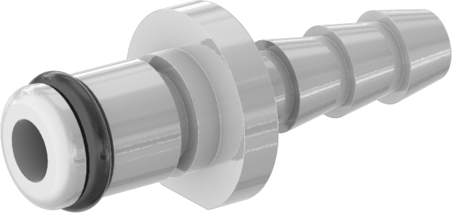 Hava ve Su için Plastik Hızlı Bağlantı Kesme Tüp Bağlantısı, Plug, 1/8 Kaplin Boyutu, 3/16" Dikenli Boru İç Çapı için