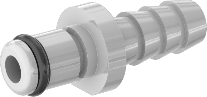 Hava ve Su için Plastik Hızlı Bağlantı Kesme Tüp Bağlantısı, Plug, 1/8 Kaplin Boyutu, 1/4" Dikenli Boru İç Çapı için