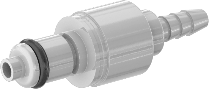 Hava ve Su için Plastik Hızlı Bağlantı Kesme Tüp Bağlantısı, Kapatma Valfli Plug, 1/8 Kaplin Boyutu, 1/8" Dikenli Boru İç Çapı için