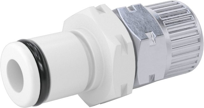 Hava ve Su için Plastik Hızlı Bağlantı Kesme Tüp Bağlantısı, 8 mm Sıkıştırma Boru Dış Çapı için Plug, 1/4 Kaplin Boyutu