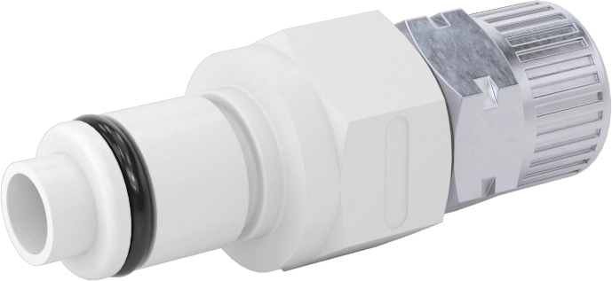 Hava ve Su için Plastik Hızlı Bağlantı Kesme Tüp Bağlantısı, 8 mm Sıkıştırma Boru Dış Çapı için Kapatma Mekanizmalı Plug