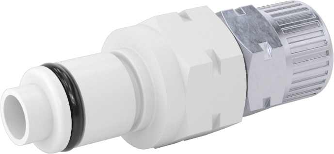 Hava ve Su için Plastik Hızlı Bağlantı Kesme Tüp Bağlantısı, 10 mm Sıkıştırma Borusu Dış Çapı için Kapatma Mekanizmalı Plug