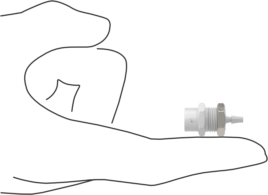 Hava ve Su için Plastik Hızlı Bağlantı Kesme Tüp Bağlantısı, Duvar İçi Soket, 3 mm Dikenli Boru İç Çapı, 3/32 Bağlantı Elemanı, Beyaz