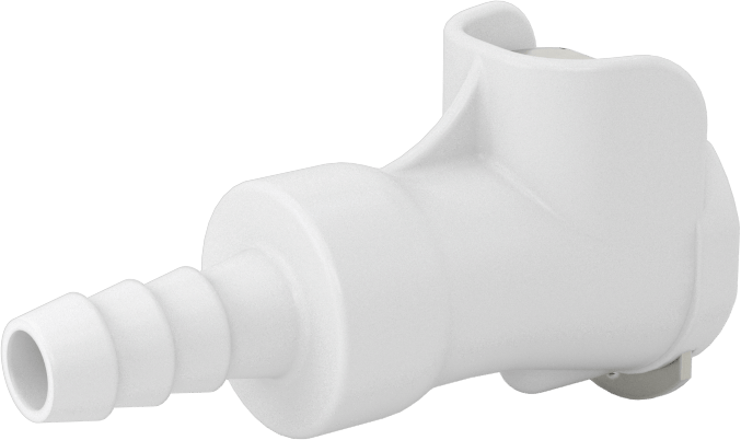 Hava ve Su için Plastik Hızlı Bağlantı Kesme Tüp Bağlantısı, Soket, 1/4 Kaplin Boyutu, 1/4" Dikenli Boru İç Çapı için