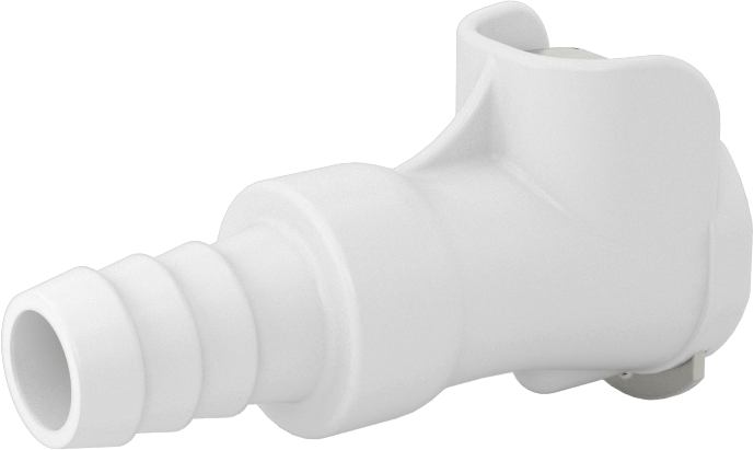 Hava ve Su için Plastik Hızlı Bağlantı Kesme Tüp Bağlantısı, Soket, 1/4 Kaplin Boyutu, 3/8" Dikenli Boru İç Çapı için