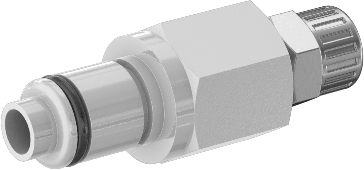 Hava ve Su için Plastik Hızlı Bağlantı Kesme Tüp Bağlantısı, Kapatma Valfli Plug, 1/4 Kaplin, 1/4" Sıkıştırma Borusu için