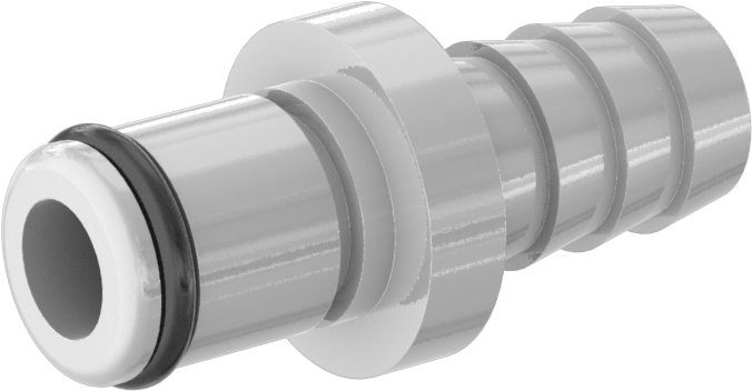 Hava ve Su için Plastik Hızlı Bağlantı Kesme Tüp Bağlantısı, Plug, 1/4 Kaplin Boyutu, 3/8" Dikenli Boru İç Çapı için