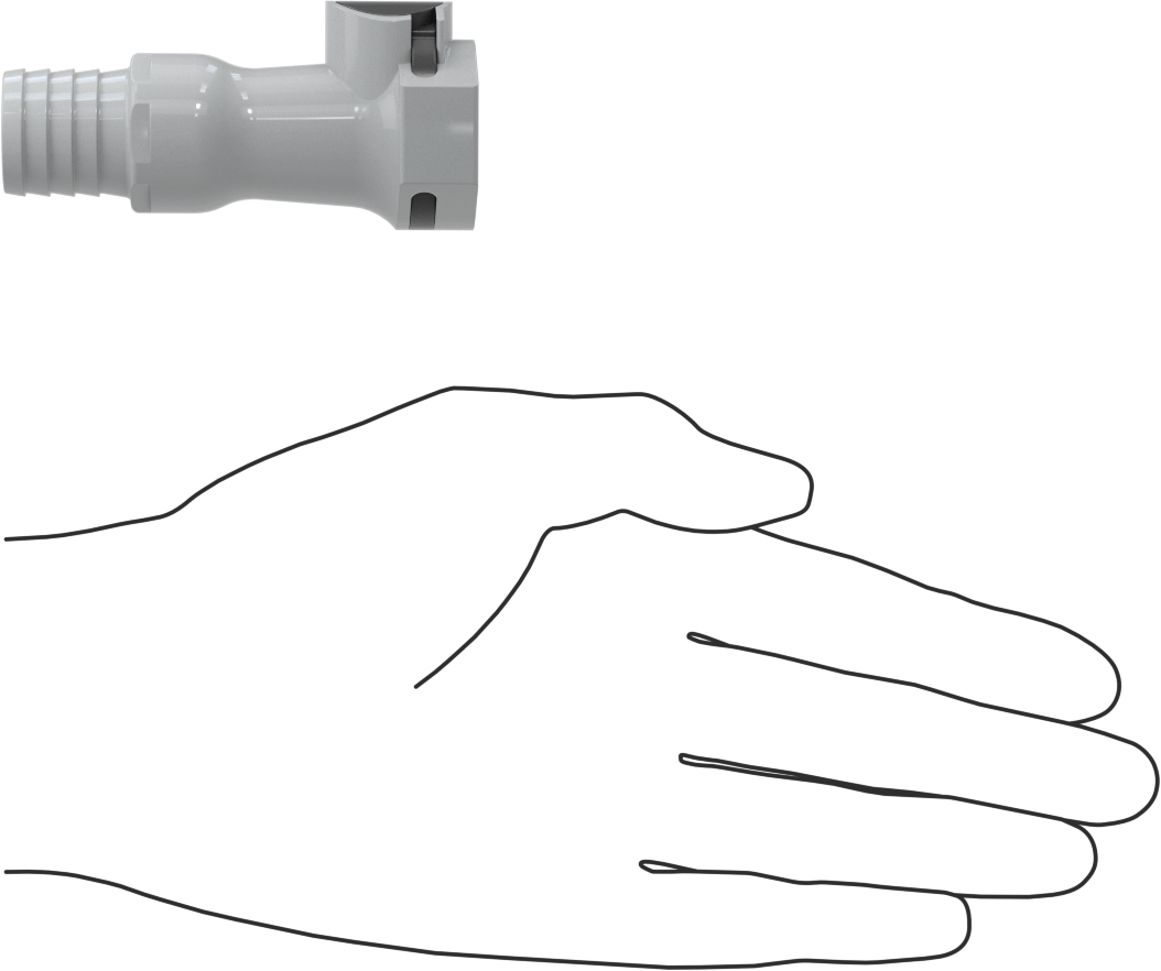 Hızlı Bağlantı Kesme Tüp Bağlantısı, Soket, 3/8 Boyutu, 3/4" Hortum İç Çapı için